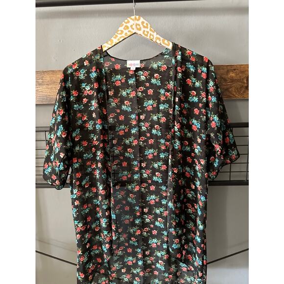 Lularoe Floral Sheer Cardigan | Size 3 - Picture 2 of 4